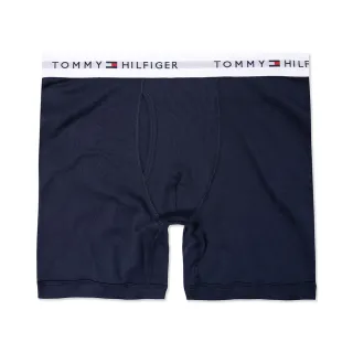 【Tommy Hilfiger】TOMMY 經典長版文字貼身四角內褲三件組-混色(平輸品)