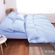 【LUST】素色簡約 淺藍 100%純棉、雙人5尺精梳棉床包/歐式枕套《不含被套》(台灣製造)