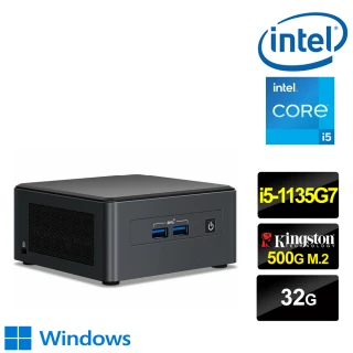 【Intel 英特爾】NUC平台i5四核{鬼神俠盜W} Win10迷你電腦(i5-1135G7/32G/500G M.2)
