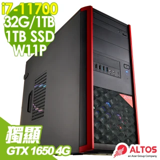 【Acer 宏碁】Altos P10F7 水冷工作站i7-11700/32G/1TSSD+1TB/GTX1650 4G/500W/W11P