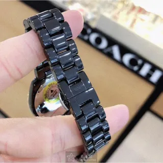 【COACH】COACH蔻馳女錶型號CH00056(黑色錶面黑錶殼深黑色陶瓷錶帶款)