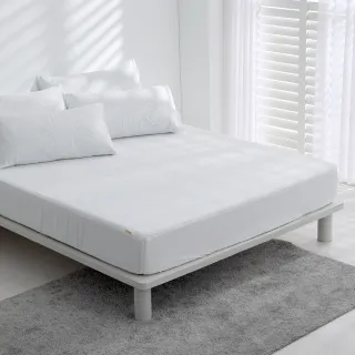 【AnD Bedding】天絲針織防水高透氣床包式保潔墊枕套組(雙人/床包式/防水透氣)