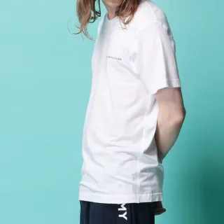 【Tommy Hilfiger】TOMMY 經典印刷文字吸濕排汗運動短袖T恤-白色(平輸品)