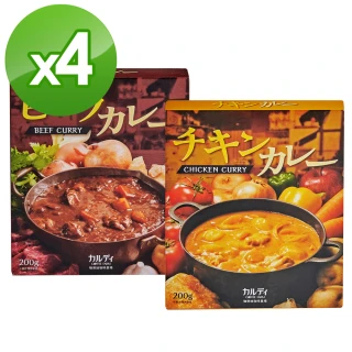 【咖樂迪咖啡農場】日式咖哩調理包 4入 任選(牛肉咖哩/雞肉咖哩)