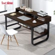 【Incare】多層架分隔收納組合鋼木桌(100*60*73cm/兩款任選)