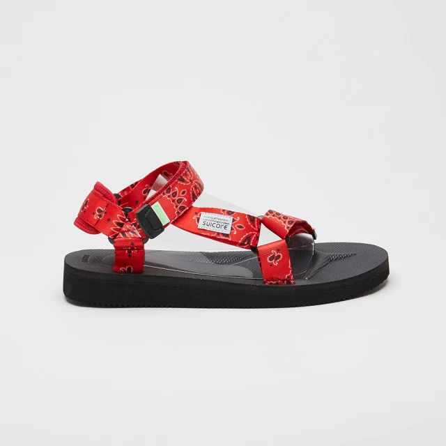 【SUICOKE】DEPA-CAB-PT02 OG-022CPT02 紅色 變形蟲 圖騰 抗菌內裡 尼龍 魔鬼氈 涼鞋 SK22022CPT2RD