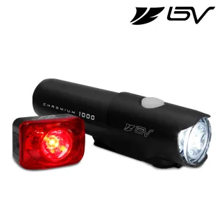 【BV】高亮度1000流明 USB充電 自行車前燈後燈組 自行車燈 腳踏車燈(IP44專業防水 山路夜騎款)