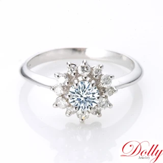 【DOLLY】求婚戒 0.30克拉完美車工鑽石戒指(005)