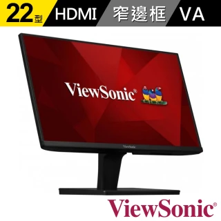 【ViewSonic超值2入組】VA2215-H 22型 FHD VA窄邊寬螢幕