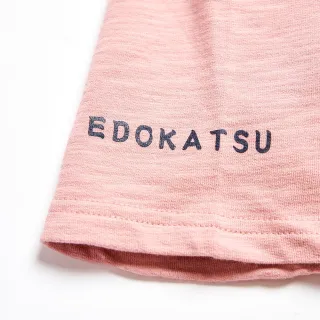 【EDWIN】江戶勝 小波濤LOGO短袖T恤-女款(粉紅色)