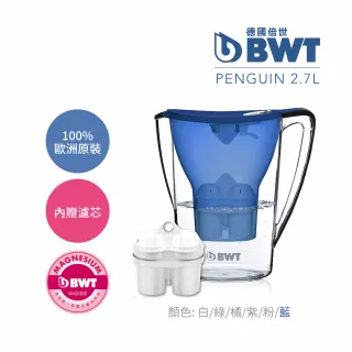 【BWT 德國倍世】Mg2+鎂離子健康濾水壺2.7L–藍(內含濾芯*1)