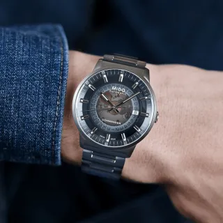 【MIDO 美度】官方授權經銷商 M3 COMMANDER 香榭系列 80小時動力儲存 漸層透視機械腕錶(M0214071141101)