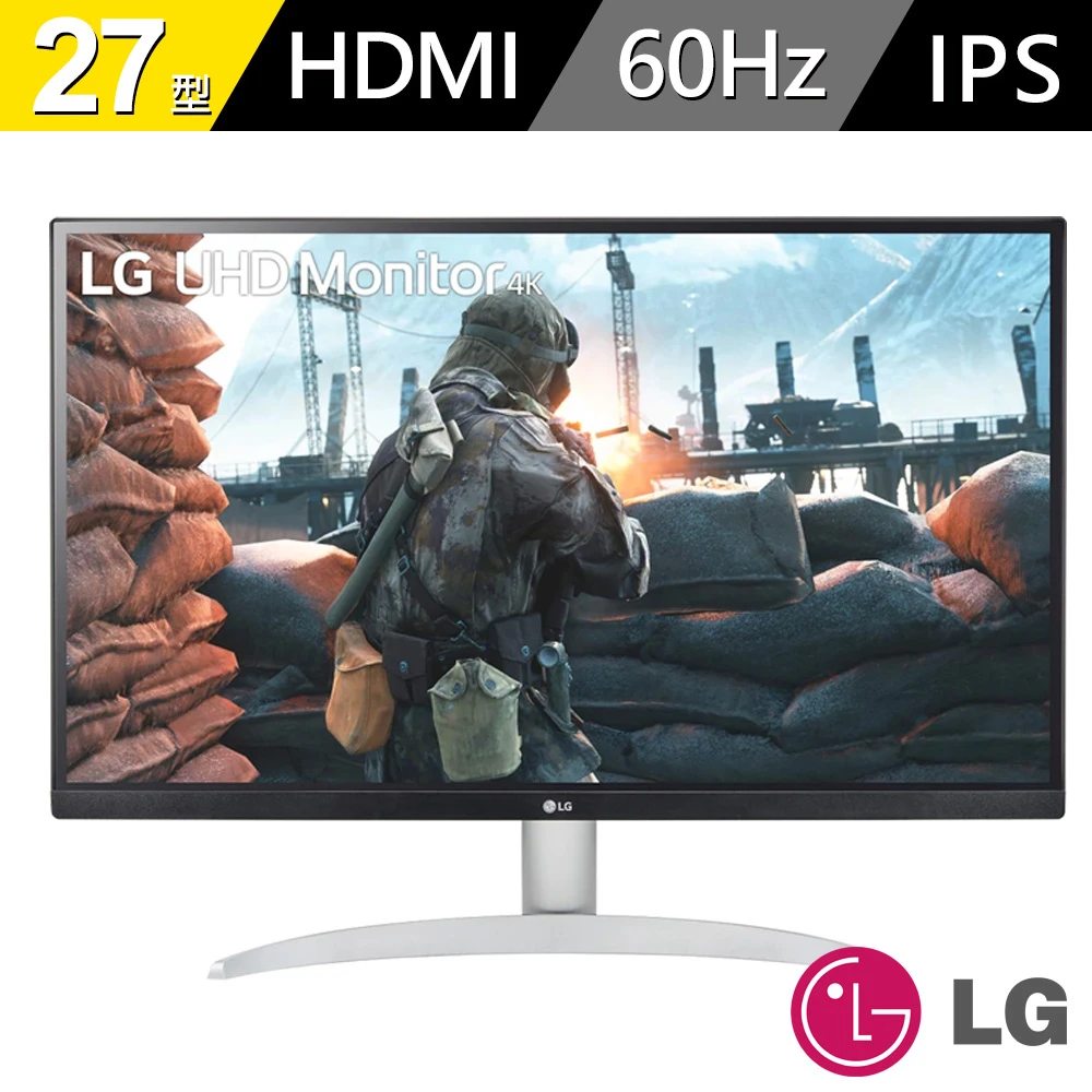 【LG 樂金】27型 UHD 4K IPS 高畫質編輯顯示器(27UP600-W)