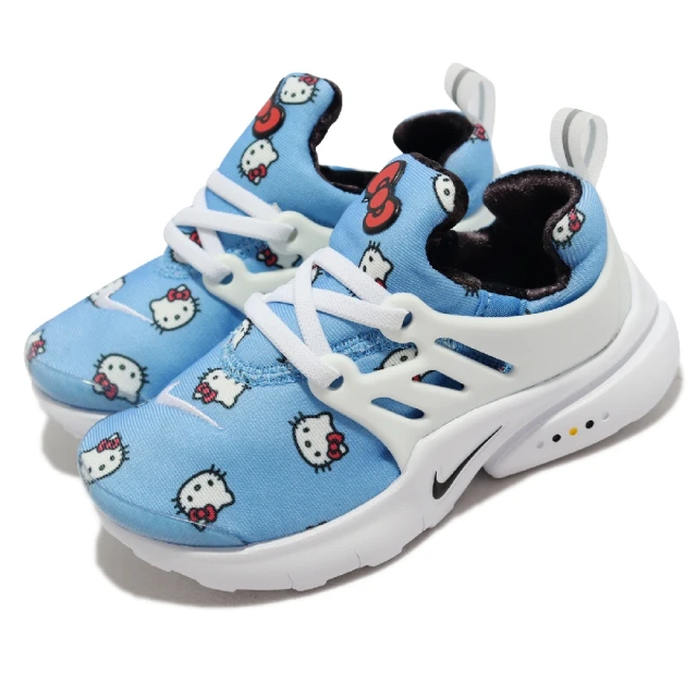 NIKE 耐吉【NIKE 耐吉】童鞋 Presto QS TD 小童 幼童 藍 白 凱蒂貓 Hello Kitty 聯名款(CW7461-402)