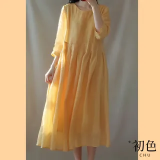 【初色】日系棉麻風洋裝-共8款-60746(M-2XL可選)