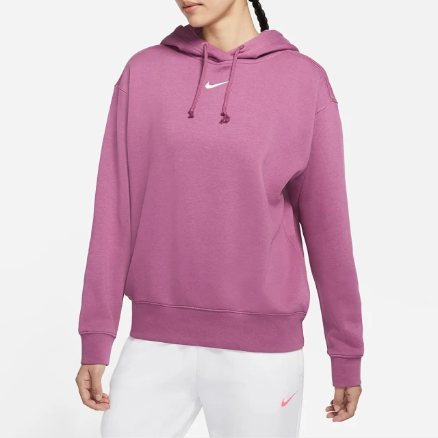 NIKE 耐吉【NIKE 耐吉】Nike NSW Collection Essentials 女 連帽上衣 帽T 刷毛 粉紫(DJ7669-507)
