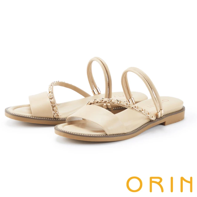 ORIN 舒適膨膨羊皮厚底涼鞋(白色)折扣推薦