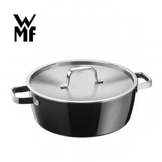 【德國WMF】Fusiontec Aromatic雙耳淺燉鍋 28cm 5.9L(黑色)