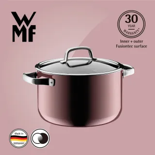 【德國WMF】Fusiontec德國製高身湯鍋 24cm 6.4L(金屬玫瑰 赭紅色)