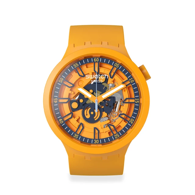 【SWATCH】BIG BOLD系列手錶FRESH ORANGE 鮮橙 男錶 女錶(47mm)