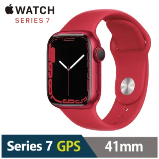 【Apple 蘋果】Apple Watch S7 GPS 41mm★充電集線底座組(鋁金屬錶殼搭配運動型錶帶)