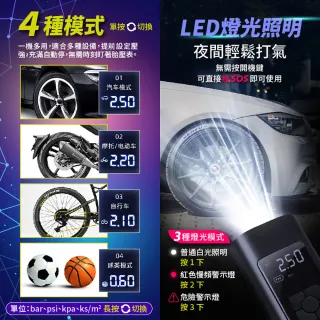 【DE生活】Type-C充電 多功能無線照明/胎壓/打充氣機