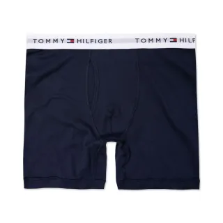 【Tommy Hilfiger】TOMMY 經典長版文字貼身四角內褲三件組-混色(平輸品)