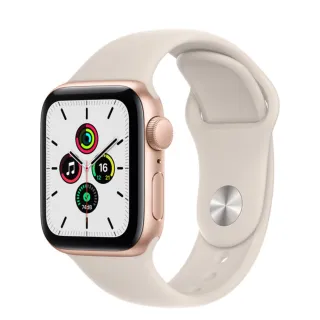 3D全屏保貼組★【Apple 蘋果】Apple Watch SE GPS 40mm(鋁金屬錶殼搭配運動型錶帶)