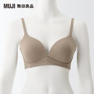 【MUJI 無印良品】女棉混彈性無鋼圈一體成形無背扣胸罩(共3色)