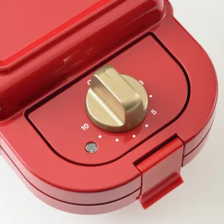【超值組★BRUNO】熱壓三明治鬆餅機+任選2烤盤(紅色)