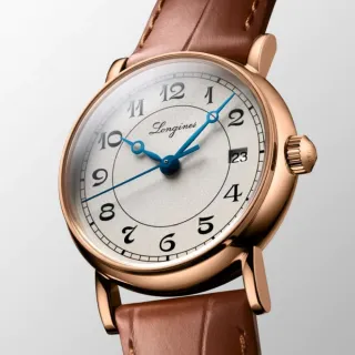 【LONGINES 浪琴 官方授權】Presence Heritage 18K玫瑰金 經典復刻機械腕錶 / 26.5mm(L4.267.8.73.2)