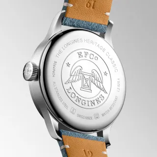 【LONGINES 浪琴 官方授權】Heritage 經典復刻機械腕錶 / 38.5mm(L2.828.4.73.2)