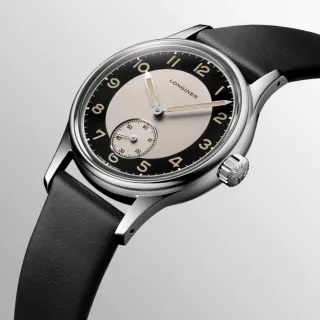 【LONGINES 浪琴 官方授權】Heritage 經典復刻機械腕錶 / 38.5mm(L2.330.4.93.0)