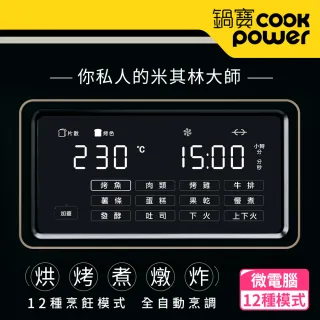 【CookPower 鍋寶】微電腦溫控氣炸烤箱32L(AF-3207BA)