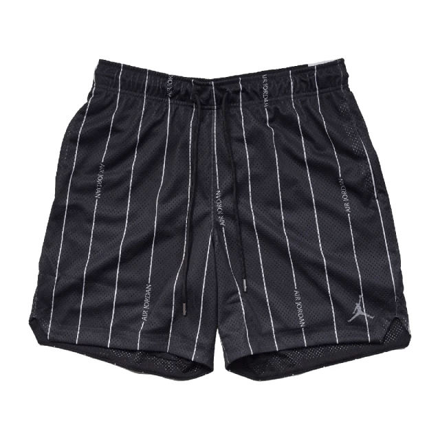 NIKE 耐吉【NIKE 耐吉】短褲 Jordan Essentials Printed 黑 條紋 透氣 球褲 運動 休閒 滿版(DM1358-010)