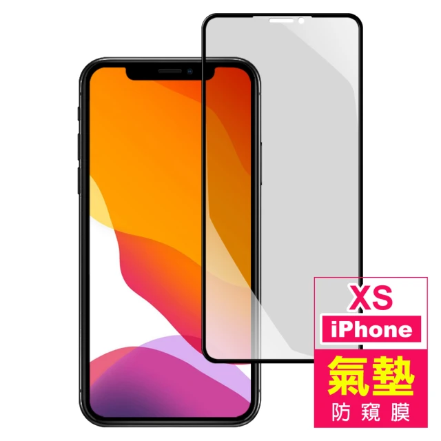 iPhoneXSMax 6.5吋 防窺氣墊9H鋼化膜防摔防撞手機保護貼(XSMax保護貼 XSMax鋼化膜)