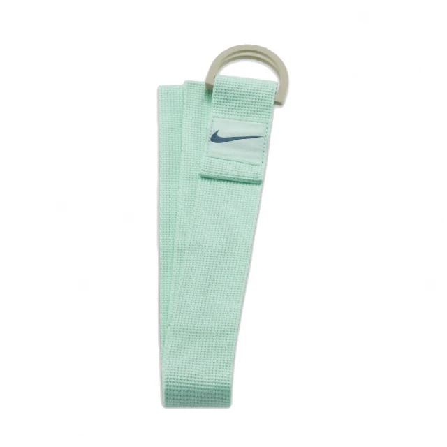 【NIKE 耐吉】瑜珈繩 Mastery Strap YOGA 6FT 青綠 運動 健身 扣環 伸展帶 拉力帶(N100348437-5OS)