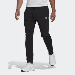 【adidas 愛迪達】長褲 男款 運動 健身 慢跑 亞規 ESSENTIALS 黑 GK9265