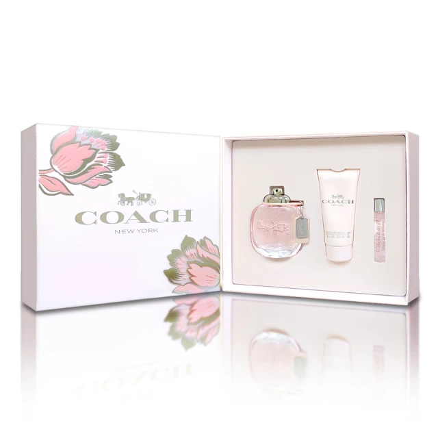 COACH【COACH】時尚經典女性淡香水 90ml禮盒(淡香水90ML+身體乳100ML+隨身瓶7.5ML)