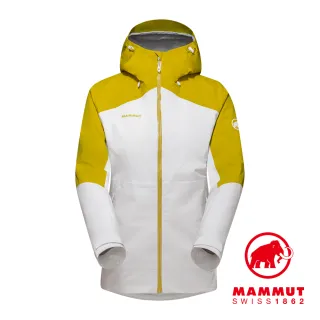 【Mammut 長毛象】Convey Tour HS Hooded Jacket 防風防水連帽外套 白/醇厚黃 女款 #1010-27851