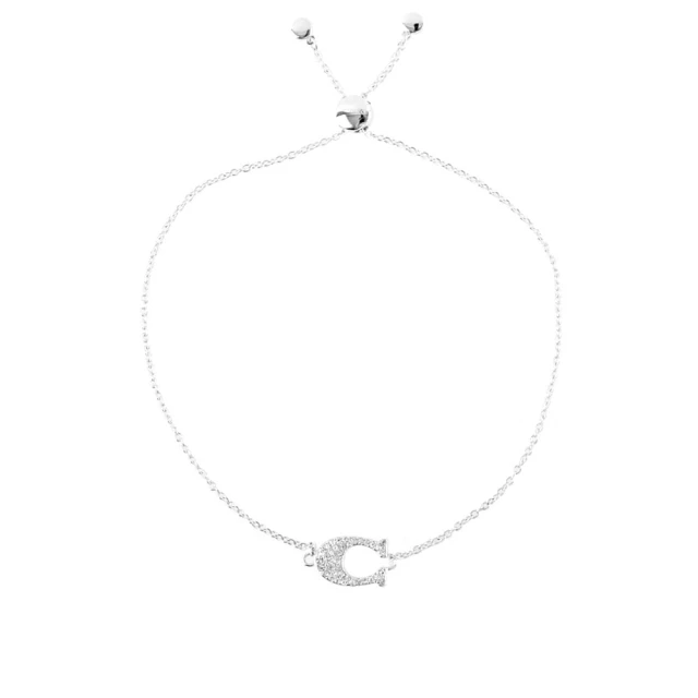【COACH】C Logo 圓圈可調節手環(銀色)
