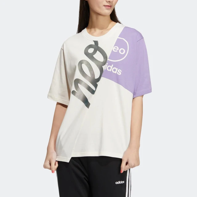 adidas 愛迪達【adidas 愛迪達】上衣 女款 短袖上衣 運動 W BRAND TEE 1 白 HS8822