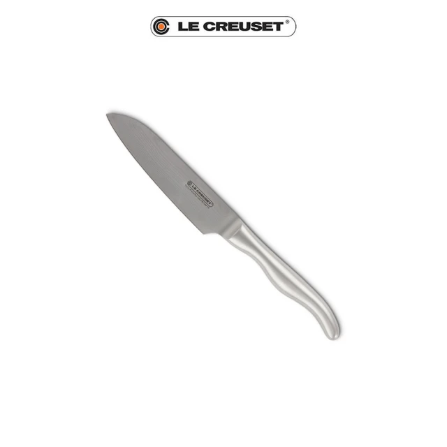 【Le Creuset】大馬士革鋼日式三德刀 13cm(不鏽鋼柄)