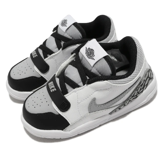 NIKE 耐吉【NIKE 耐吉】休閒童鞋 Jordan Legacy 312 Low TD 幼童 白黑灰 芝加哥 學步鞋 親子鞋(CD9056-105)
