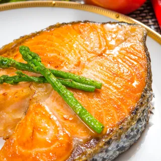 【鮮綠生活】超厚智利鮭魚切片(330g±10%/片 包冰率20% 共7片 -凍)