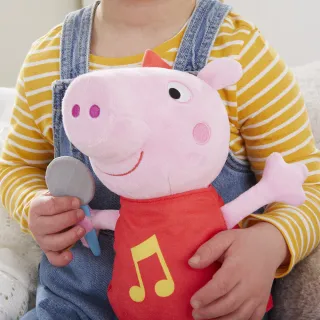 【Peppa Pig 粉紅豬小妹】家家酒系列-唱歌佩佩絨毛娃娃F2187(小孩玩具/趣味玩具/佩佩豬公仔/毛絨玩具/禮物)