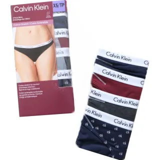 【Calvin Klein 凱文克萊】COTTON 經典三角女內褲 透氣棉質 混搭色 4件一組(ck 混搭色 d311258001)