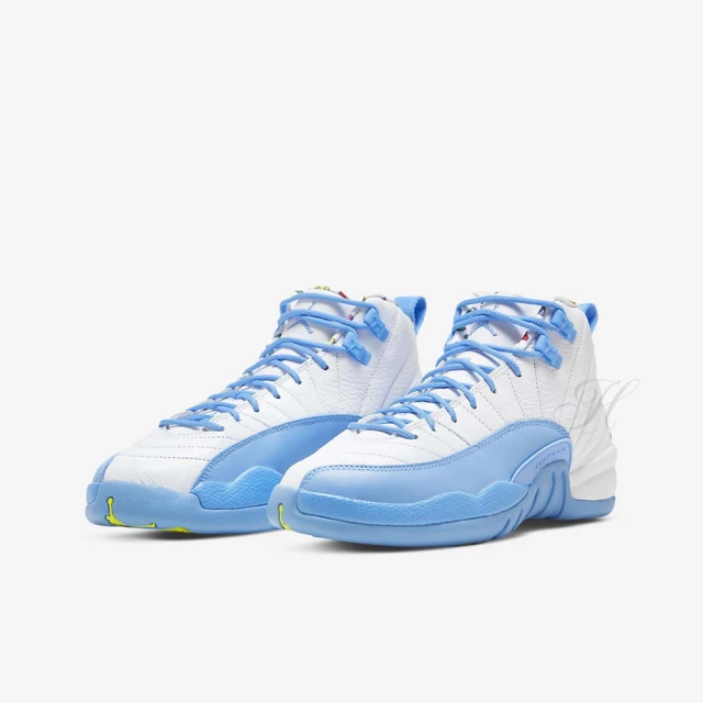 NIKE 耐吉【NIKE 耐吉】籃球鞋 女鞋 大童 運動鞋 高筒 包覆 喬丹 Air Jordan 12 Retro GS 白藍 DQ4365-114
