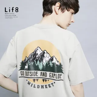 【Life8】WILDMEET 印花 野營新生活 高磅短袖上衣(61034)