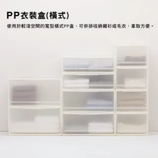 【MUJI 無印良品】PP衣裝盒/橫式/大/2入